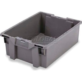 ORBIS Stack-N-Nest Pallet Container GS6040-22 - 23-5/8 x 15-3/4 x 8-1/2 Gray GS6040-22