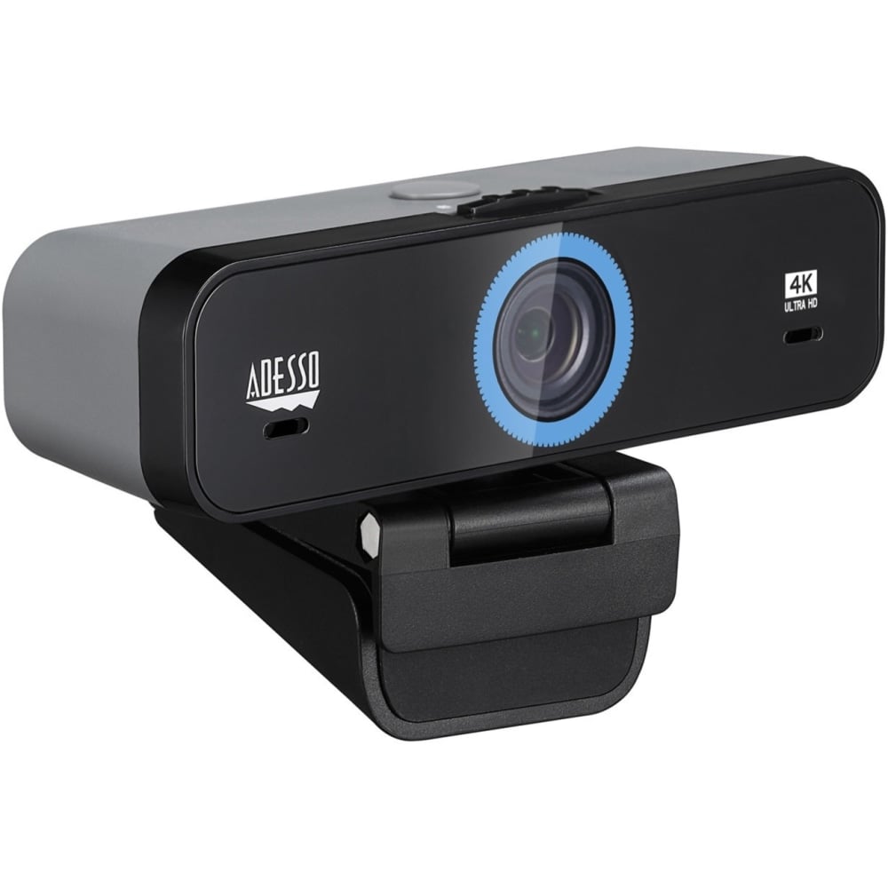 Adesso CyberTrack K4 Webcam - 8 Megapixel - 30 fps - USB 2.0 - 3840 x 2160 Video - CMOS Sensor - Fixed Focus - 120 deg. Angle - Microphone - Monitor, Notebook, TV - Windows 10 MPN:CYBERTRACK K4
