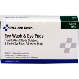 PhysiciansCare 1 oz. Eyewash Eyepads & Adhesive Strips 1 set/box 7-009-001