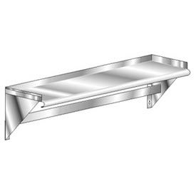 Aero Manufacturing 3WSP-1072 16 Gauge Deluxe Wall-Mounted Shelf 304 Stainless Steel - NSF 72 x 10 3WSP-1072