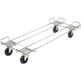 GoVets™ Wire Rack Accessory 48 x 20 Dolly Base - 5 Poly Swivel Casters For 48