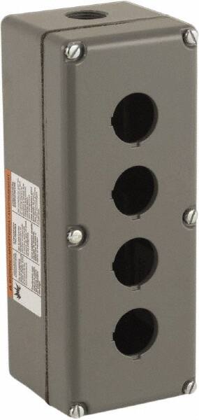 4 Hole, 30mm Hole Diameter, Aluminum Pushbutton Switch Enclosure MPN:9001KY4
