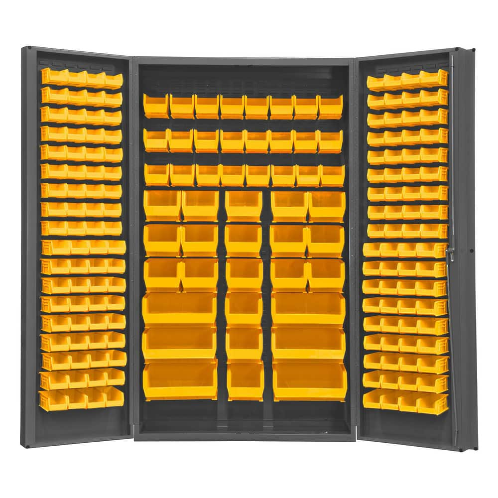 Storage Cabinets, Cabinet Type: Bin, Door Shelf , Cabinet Material: Steel , Width (Inch): 48in , Depth (Inch): 24in , Cabinet Door Style: Louvered Panel  MPN:SJC-BDLP-192-95