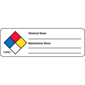 LabelMaster®H-NFRL1 NFPA®Write-On Chemical Name Label 3