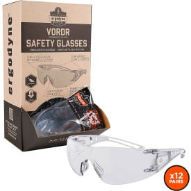 Ergodyne® Skullerz® VORDR Frameless Safety Glasses Clear Lens Pack of 12 58101