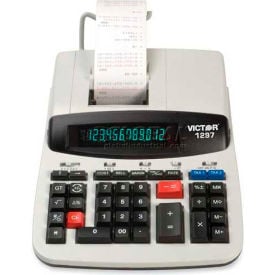 Victor® 12-Digit Calculator 1297 2 Color Heavy Duty Print 8