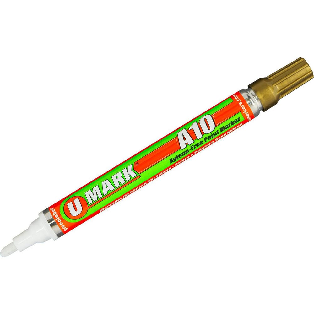 Markers & Paintsticks, Marker Type: Liquid Paint Marker, Tip Shape: Bullet, Chisel, Color: Metallic Gold, Ink Type: Xylene-free, Alcohol Base, Fade Resistant MPN:10114