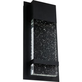 Sunlite LED Wall Sconce w/ Rain Glass Panel 13-3/4