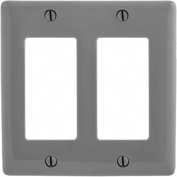 Wall Plates, Wall Plate Type: Outlet Wall Plates , Color: Gray , Wall Plate Configuration: GFCI/Surge Receptacle , Material: Thermoplastic , Shape: Rectangle  MPN:P262GY