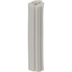 L.H.Dottie® Ribbed Tubular Plastic Anchor #6 & #8 s White 100 Pack 221