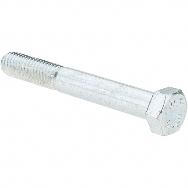 Hex Head Cap Screw: M8 x 1.25 x 60 mm, Grade 8.8 Steel, Zinc-Plated MPN:C87882