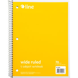 C-Line® 1-Subject Notebook Wide Ruled 70-Page Yellow 24 Each/Set 22040-CT