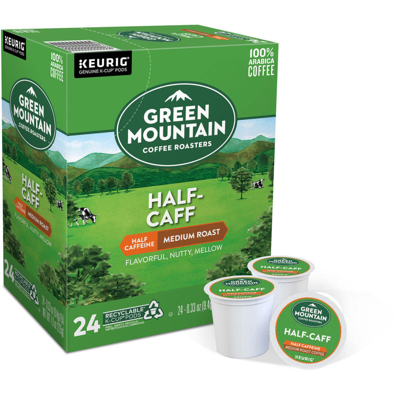 Green Mountain Coffee Single-Serve Coffee K-Cup Pods, Half-Caff, Carton Of 24 (Min Order Qty 4) MPN:6999