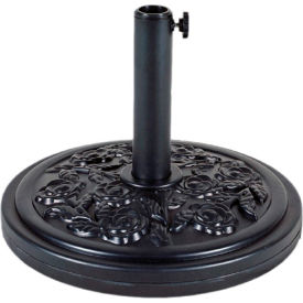 AZ Patio Heaters Round Concrete Base for Market Umbrella Plastic 33 lbs Black MK-BASE