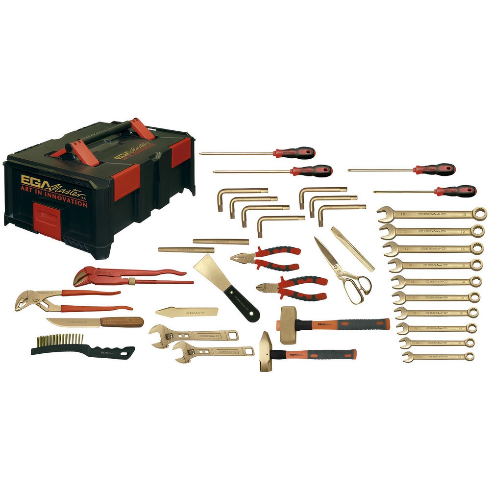 Combination Hand Tool Sets, Set Type: Maintenance Atex Safety Set , Number Of Pieces: 37 , Measurement Type: Metric , Container Type: Toolbox, Stacking Pallet  MPN:74384