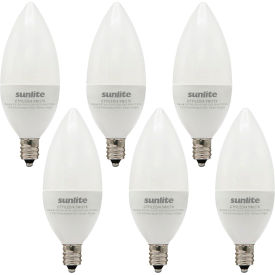 Sunlite® LED B11 CTF Light Bulb E12 Base 4.5W 300 Lumens 2700K Warm White Pack of 6 41851-NS