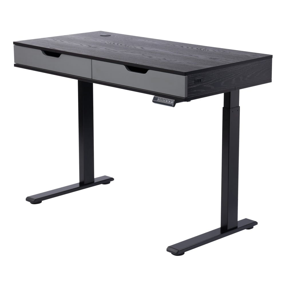 Realspace Smart Electric 48inW Height-Adjustable Standing Desk, Black/Gray MPN:EHD102-US235B