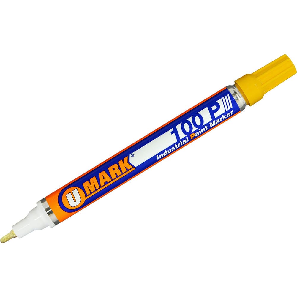 Markers & Paintsticks, Marker Type: Liquid Paint Marker, Tip Shape: Bullet, Color: Yellow, Ink Type: Oil Base, Tip Type: Fine Line MPN:10206FL