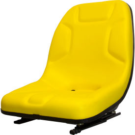 Concentric™ 460 Series Ultra High-Back Steel Pan Seat with Slide Rails Vinyl Yellow 460000YE-SGL