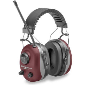 Elvex® QuieTunes™ AM/FM Stereo Earmuff Over-The-Head NRR 25 dB Gray/Burgundy WELCOM660CAP93