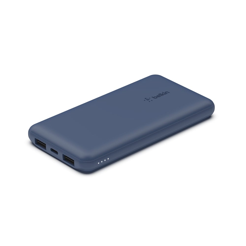 Belkin BoostCharge USB-C Portable Charger 10K Power Bank With 1 USB-C Port and 2 USB-A Ports & Included USB-C To Cable, Blue (Min Order Qty 3) MPN:BPB011BTBL