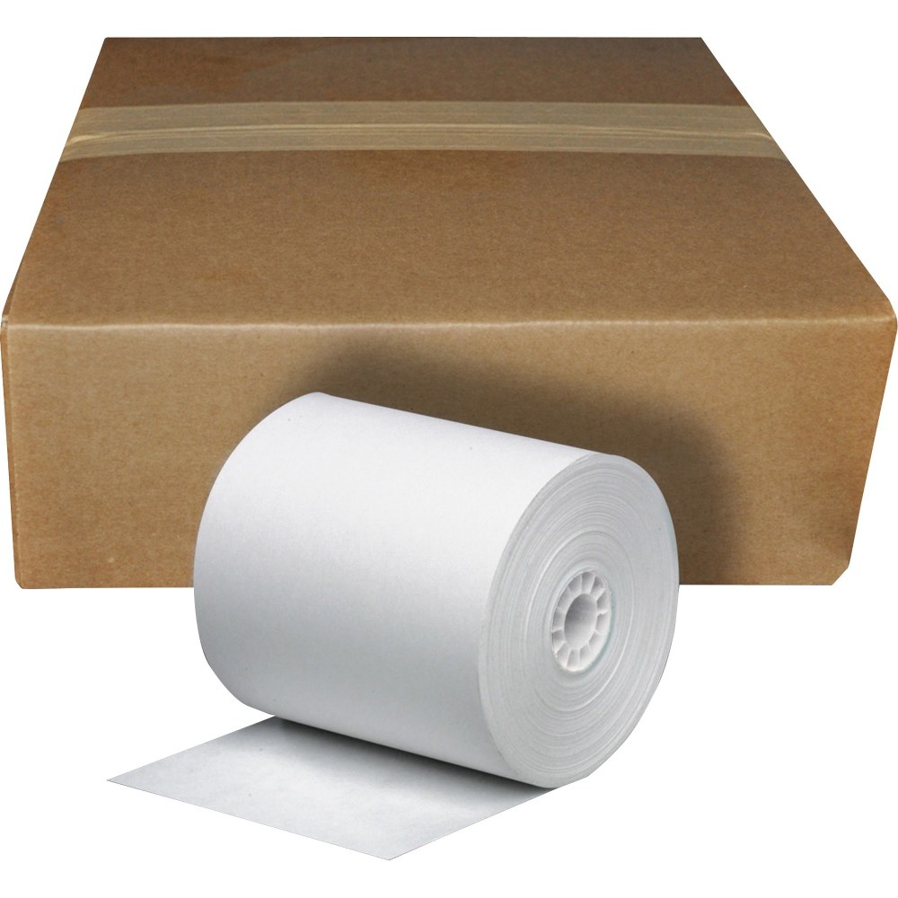 Business Source 1-Ply Adding Machine Rolls - 3in x 165 ft - 50 / Carton - Sustainable Forestry Initiative (SFI) - Lint-free, End of Paper Indicator, Single Ply - White MPN:31824CT