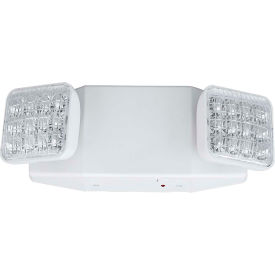 Compass Lighting CU2SQ LED Emergency Light Square Heads White NiCad Battery Damp location CU2SQ