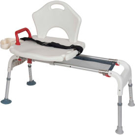 Drive Medical Folding Universal Sliding Transfer Bench RTL12075 White RTL12075