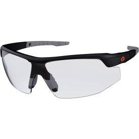 Ergodyne® Skullerz® SKOLL-AFAS Half Frame Safety Glasses Clear Lens Matte Black Frame 59005