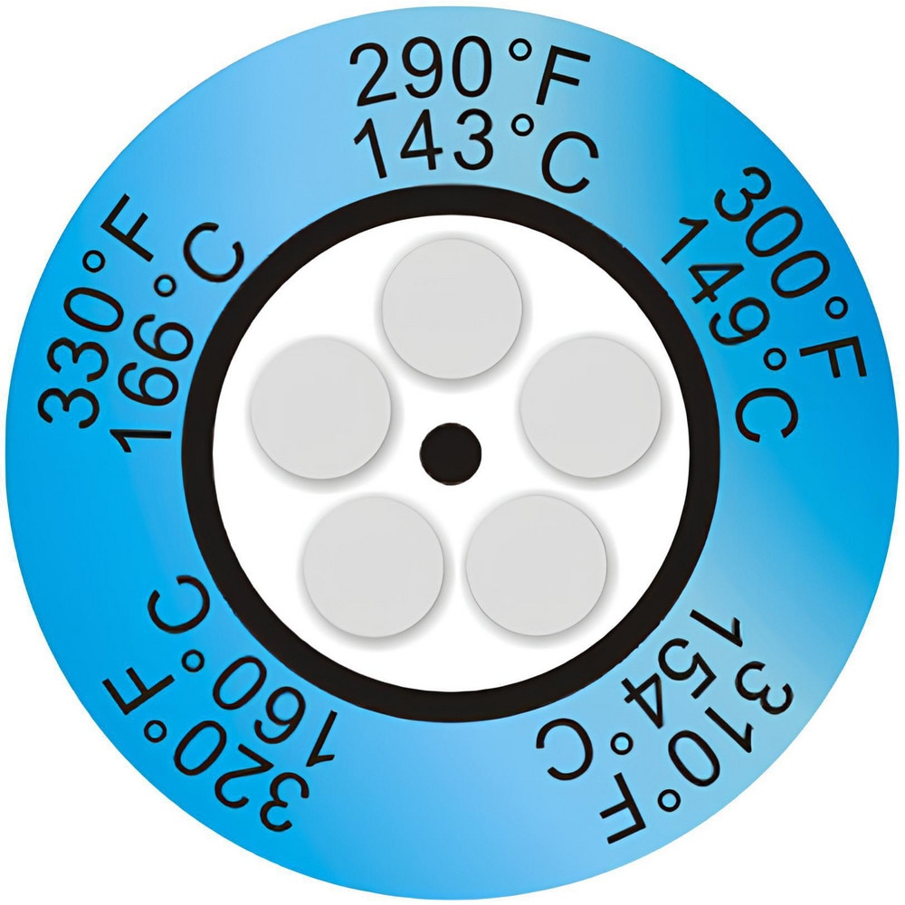 Temperature Indicating Labels, Indicator Use: One Time , Temperature Rating: 143, 149, 154, 160, 166 , Accuracy: +/-1.5C  MPN:05CTHMRNG5F01PK