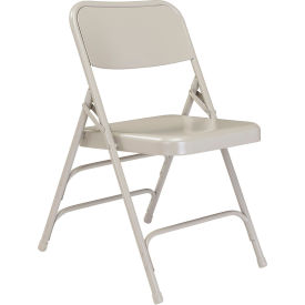 National Public Seating Steel Folding Chair - Premium with Triple Brace - Gray - Pkg Qty 4 302*****##*