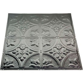 Great Lakes Tin Jamestown 2' X 2' Lay-in Tin Ceiling Tile in Argento - Y51-07 Y51-07