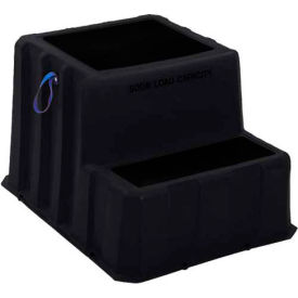 2 Step Nestable Plastic Step Stand - Black 26