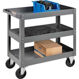 GoVets™ Steel Stock Cart w/3 Shelves 800 lb. Capacity 30