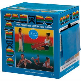 CanDo® Low Powder Exercise Band Blue 25 Yard Roll 1 Roll/Box 10-5274