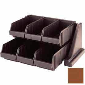 Cambro 6RS6131 - Organizer Rack with 6 Bins 20-1/8 x 17-1/4 x 9-1/4 Dark Brown 6RS6131