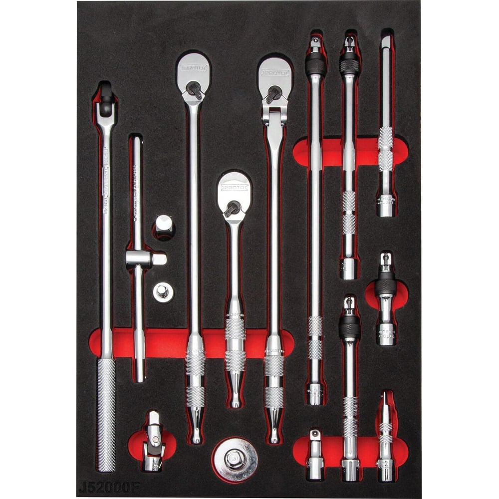 Socket Extension Sets, Finish: Chrome , Material: Steel , For Use With: Ratchet Set , Insulated: No , Non-sparking: No  MPN:J52000KV