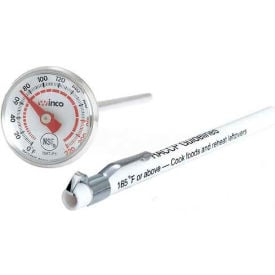 Winco TMT-P1 Dial Pocket Test Thermometer 0-220F - Pkg Qty 12 TMT-P1