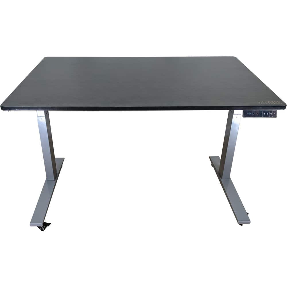 A premium electric adjustable height standing desk with a compact 48x30 solid, black colored desktop. Feel more invigorated, creative, and healthy as you effortlessly transition between sitting and standing. Stop hunching  perfect MPN:RU2GBK48