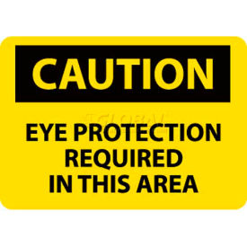 NMC C26AB OSHA Sign Caution Eye Protection Required In This Area 10