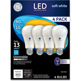 Led Soft White A19 Dimmable Light Bulb 10 W 4/Pack 67615