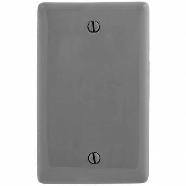 Wall Plates, Wall Plate Type: Blank Wall Plate , Color: Gray , Wall Plate Configuration: Blank , Material: Thermoplastic , Shape: Rectangle  MPN:P13GY