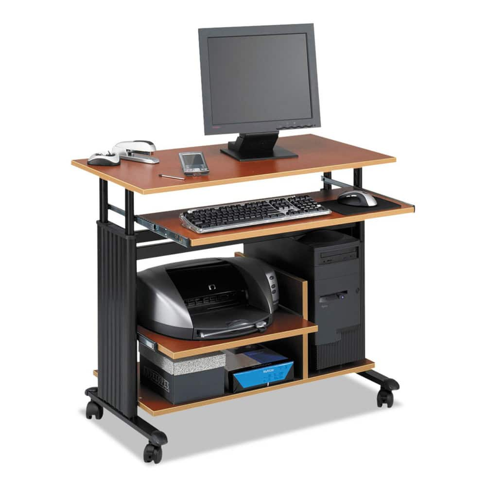 Sit/Stand Desk: Laminate, PVC Top, Cherry MPN:SAF1927CY