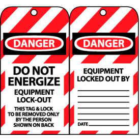 Lockout Tags - Do Not Energize Equipment Lock-Out LOTAG8