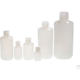 Qorpak® 16oz Natural HDPE Narrow Mouth Lab Style Bottle w/28-415 PP Linerless Cap 125 Pk PLA-03156