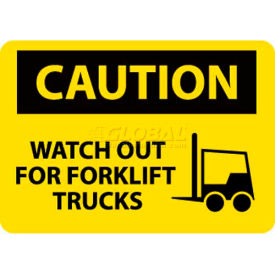 NMC C637RB OSHA Sign Caution Watch Out For Fork Lift Trucks 10