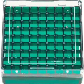 CELLTREAT® Storage Box CF Cryogenic Vial 81 Place Polycarbonate Non-sterile 229943