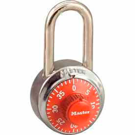 Master Lock® No. 1502LFORJ General Security Combo Padlock LF Shackle - Orange Dial 1502LFORJ