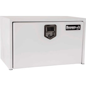 Buyers Steel Underbody Truck Box w/ Stainless Steel Rotary Paddle - White 18x18x24 - 1702200 1702200