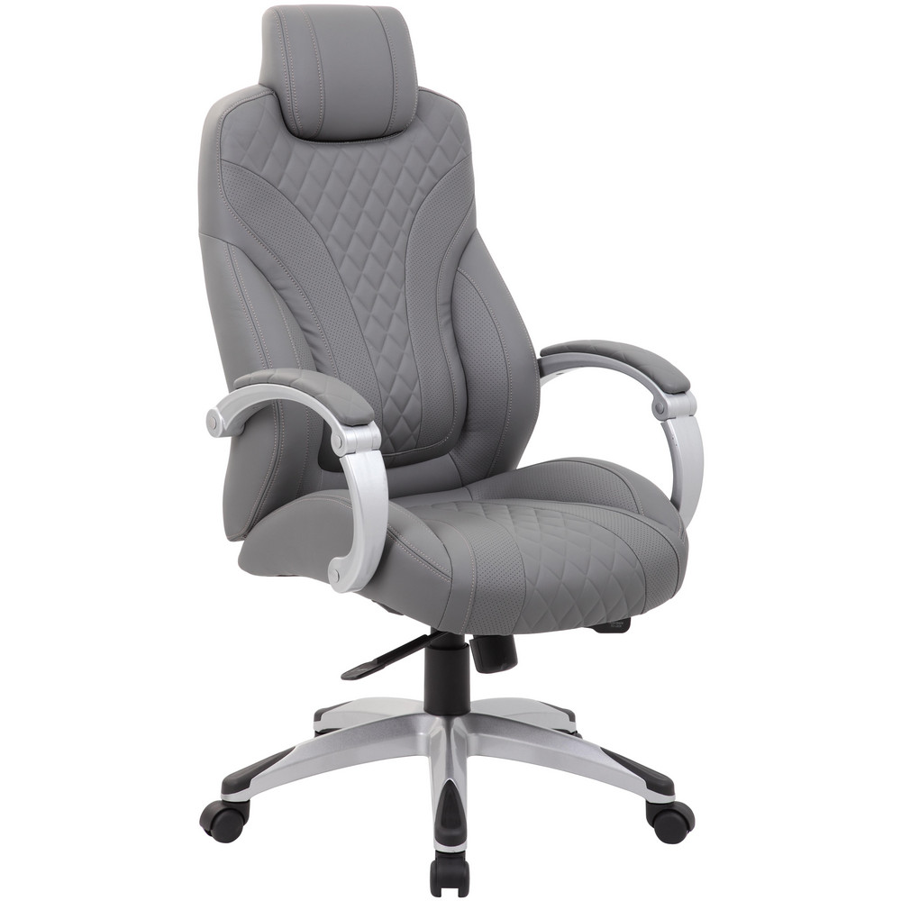 Task Chair:  Vinyl,  Adjustable Height,  Gray MPN:B8871-GY